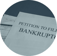 Photo of a bankruptcy petition form