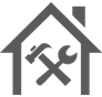 House with a hammer and wrench icon